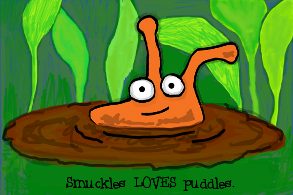 Smuckles had to decide between two very excellent puddles!