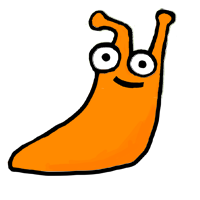 Smuckles is a cheery little orange slug who likes to inspect mud puddles