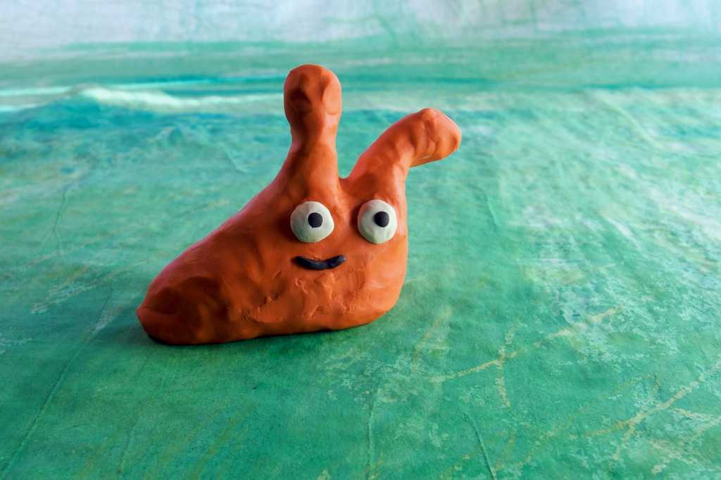 Claymation movies photograph. <a href='/monsters/smuckles/'>Smuckles</a> in clay form!